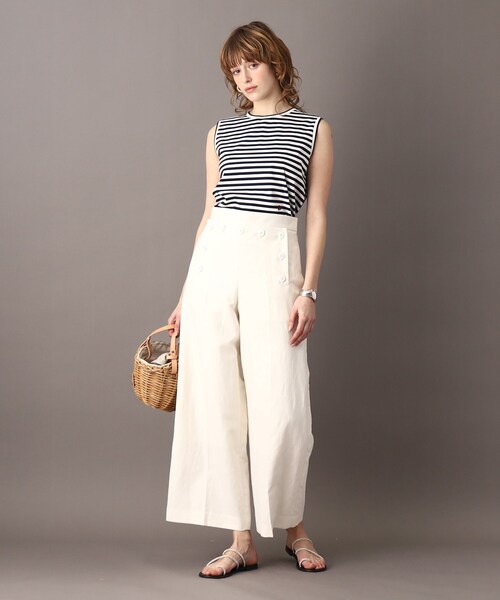 DRESSTERIOR(ドレステリア)の「アイスクリアコットンノースリーブ(Tシャツ/カットソー・レディース・ネイビー系2/ブラック/ブラウン系その他/ホワイト/モスグリーン・34/36/38)」の9枚目の写真