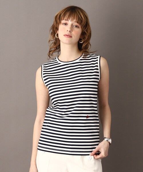 DRESSTERIOR(ドレステリア)の「アイスクリアコットンノースリーブ(Tシャツ/カットソー・レディース・ネイビー系2/ブラック/ブラウン系その他/ホワイト/モスグリーン・34/36/38)」の11枚目の写真