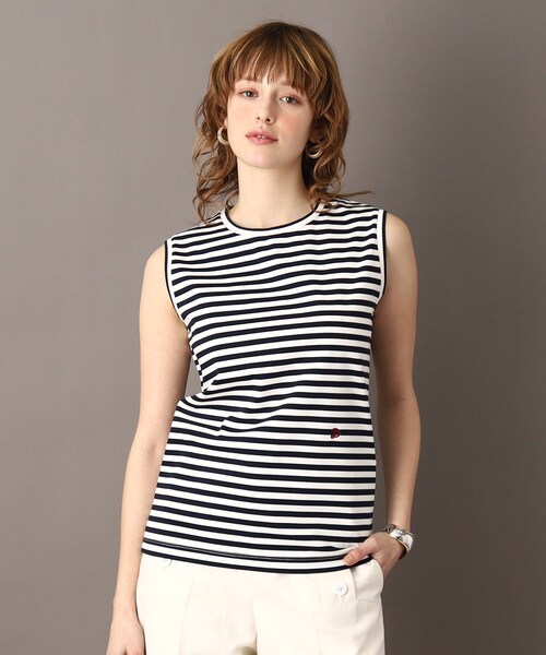 DRESSTERIOR(ドレステリア)の「アイスクリアコットンノースリーブ(Tシャツ/カットソー・レディース・ネイビー系2/ブラック/ブラウン系その他/ホワイト/モスグリーン・34/36/38)」の12枚目の写真