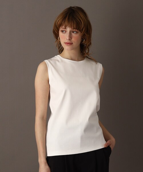 DRESSTERIOR(ドレステリア)の「アイスクリアコットンノースリーブ(Tシャツ/カットソー・レディース・ネイビー系2/ブラック/ブラウン系その他/ホワイト/モスグリーン・34/36/38)」の20枚目の写真