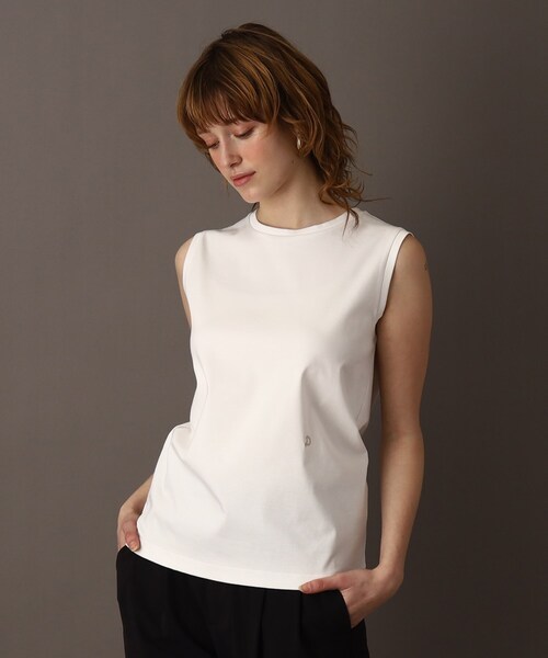 DRESSTERIOR(ドレステリア)の「アイスクリアコットンノースリーブ(Tシャツ/カットソー・レディース・ネイビー系2/ブラック/ブラウン系その他/ホワイト/モスグリーン・34/36/38)」の21枚目の写真