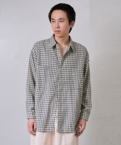 BEVERLY HILLS POLO CLUB(ビバリーヒルズポロクラブ)の「【BEVERLY HILLS POLO CLUB】先染め オーバーサイズシャツ(シャツ/ブラウス・メンズ・ブラック/カーキ・M)」の17枚目の写真