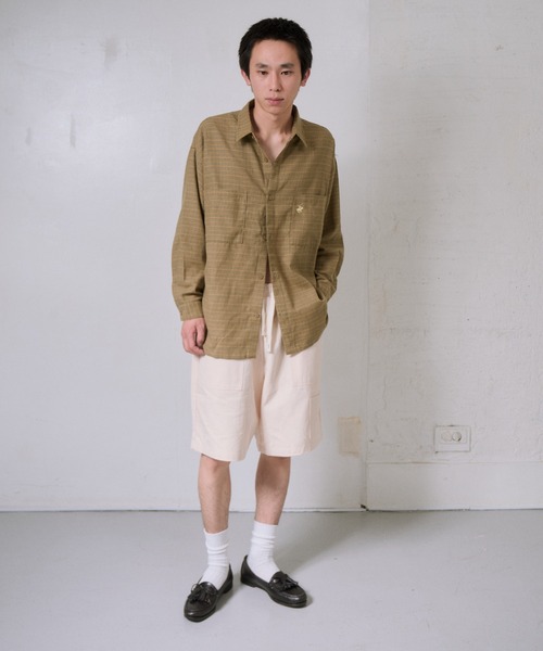 BEVERLY HILLS POLO CLUB(ビバリーヒルズポロクラブ)の「【BEVERLY HILLS POLO CLUB】先染め オーバーサイズシャツ(シャツ/ブラウス・メンズ・ブラック/カーキ・M)」の22枚目の写真