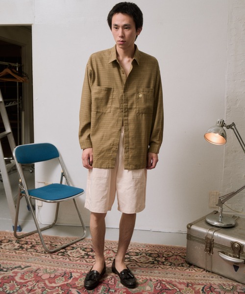 セール】【BEVERLY HILLS POLO CLUB】先染め オーバーサイズシャツ