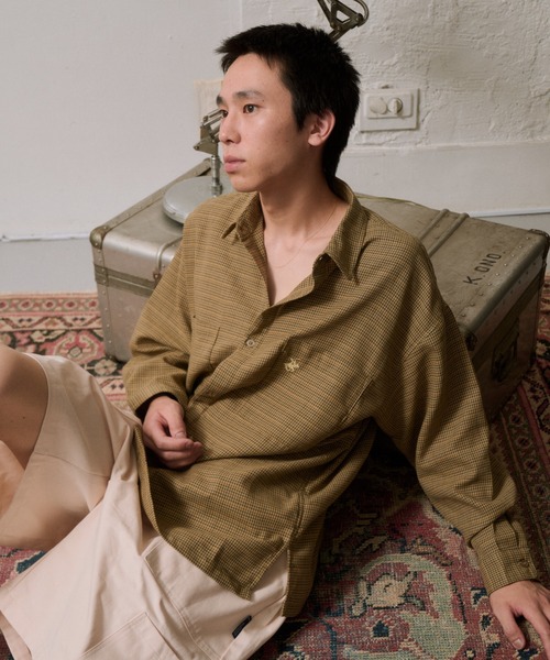 セール】【BEVERLY HILLS POLO CLUB】先染め オーバーサイズシャツ