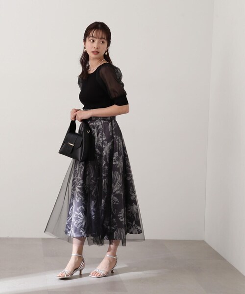 PROPORTION BODY DRESSING(プロポーションボディドレッシング)の「シアーパフニット / 1214170403(ニット/セーター・レディース・ブルー/ブラック/ホワイト系その他・SMALL/MEDIUM)」の6枚目の写真