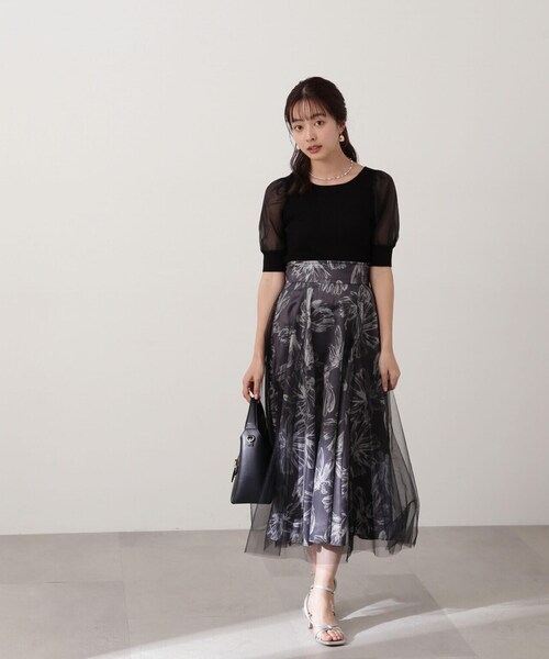 PROPORTION BODY DRESSING(プロポーションボディドレッシング)の「シアーパフニット / 1214170403(ニット/セーター・レディース・ブルー/ブラック/ホワイト系その他・SMALL/MEDIUM)」の7枚目の写真