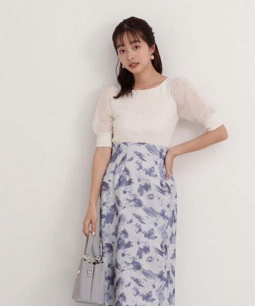 PROPORTION BODY DRESSING(プロポーションボディドレッシング)の「シアーパフニット / 1214170403(ニット/セーター・レディース・ブルー/ブラック/ホワイト系その他・SMALL/MEDIUM)」の12枚目の写真