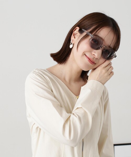 N.（N. Natural Beauty Basic）（エヌエヌナチュラルビューティーベーシック）の「◆ラウンドフレームサングラス（サングラス・レディース・ブラック/グレー・MEDIUM）」の15枚目の写真