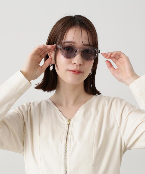 N.（N. Natural Beauty Basic）（エヌエヌナチュラルビューティーベーシック）の「◆ラウンドフレームサングラス（サングラス・レディース・ブラック/グレー・MEDIUM）」の16枚目の写真