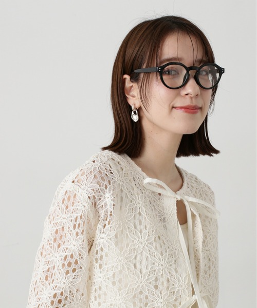 N.（N. Natural Beauty Basic）（エヌエヌナチュラルビューティーベーシック）の「◆ラウンドフレームサングラス（サングラス・レディース・ブラック/グレー・MEDIUM）」の3枚目の写真