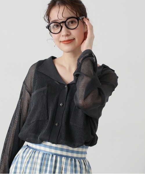 N.（N. Natural Beauty Basic）（エヌエヌナチュラルビューティーベーシック）の「◆ラウンドフレームサングラス（サングラス・レディース・ブラック/グレー・MEDIUM）」の5枚目の写真