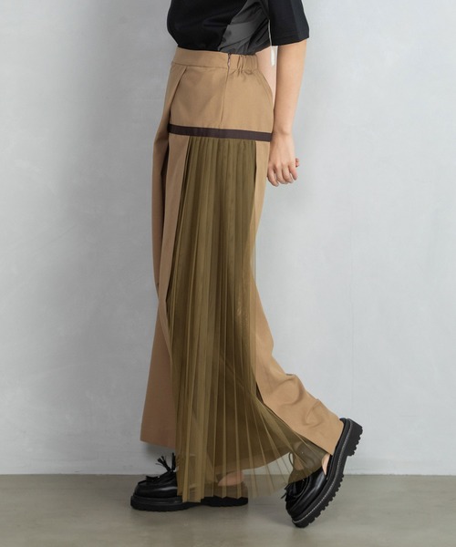 MARECHAL TERRE（マルシャルテル）の「プリーツパンツ（その他パンツ・レディース・ブラック/チャコールグレー/ブルー系その他/ベージュ・MEDIUM）」の4枚目の写真