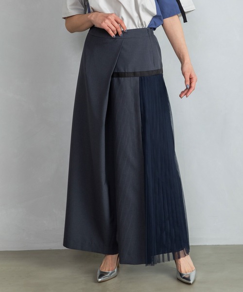 MARECHAL TERRE（マルシャルテル）の「プリーツパンツ（その他パンツ・レディース・ブラック/チャコールグレー/ブルー系その他/ベージュ・MEDIUM）」の3枚目の写真