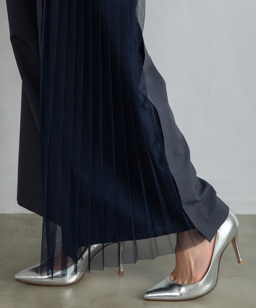 MARECHAL TERRE（マルシャルテル）の「プリーツパンツ（その他パンツ・レディース・ブラック/チャコールグレー/ブルー系その他/ベージュ・MEDIUM）」の9枚目の写真