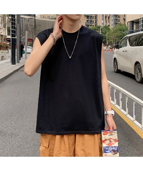 TopIsm(トップイズム)の「【2024】フレンチタンクトップ(タンクトップ・メンズ・ホワイト/ブラック・M/L)」の2枚目の写真