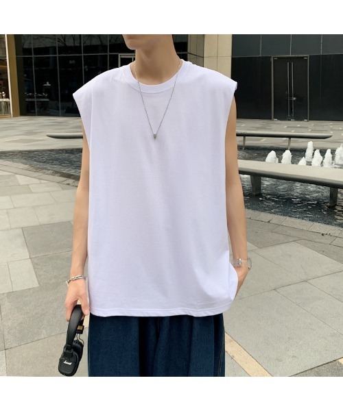 TopIsm(トップイズム)の「【2024】フレンチタンクトップ(タンクトップ・メンズ・ホワイト/ブラック・M/L)」の4枚目の写真