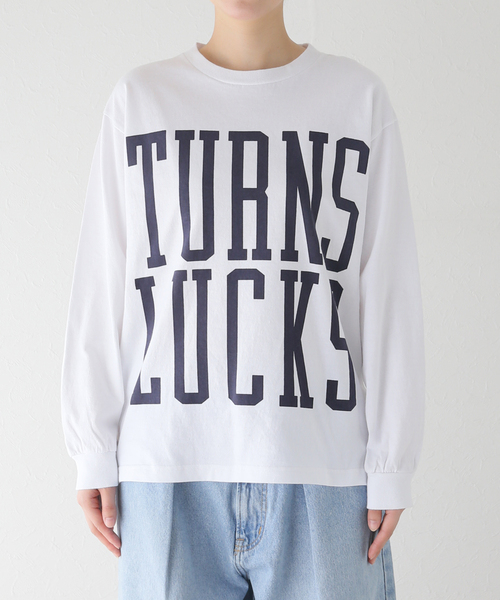 JOURNAL STANDARD LUXE（ジャーナルスタンダード　ラックス）の「《追加》プリントリメイクリブロンT TURNS LUCKS（Tシャツ/カットソー・レディース・ネイビー/ベージュ・MEDIUM/SMALL）」の12枚目の写真