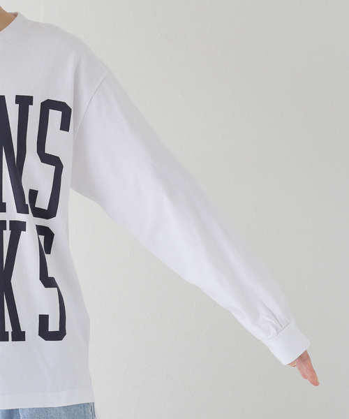 追加》プリントリメイクリブロンT TURNS LUCKS（Tシャツ/カットソー