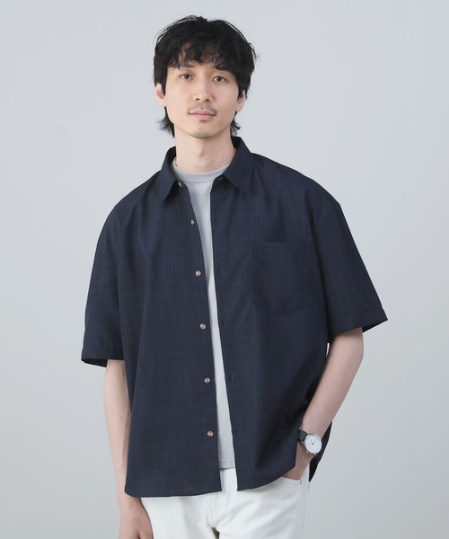 LIL VENDARS（リルヴェンダース）の「Buyer's Select/【ナノファイン加工/抗菌防臭】セットアップ対応ドライポリ半袖シャツ（シャツ/ブラウス・メンズ・アイボリー/ブラック/ブルーグレー/グレー/ネイビー・LL/L/M）」の5枚目の写真