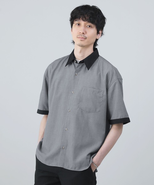 LIL VENDARS（リルヴェンダース）の「Buyer's Select/【ナノファイン加工/抗菌防臭】セットアップ対応ドライポリ半袖シャツ（シャツ/ブラウス・メンズ・アイボリー/ブラック/ブルーグレー/グレー/ネイビー・LL/L/M）」の3枚目の写真