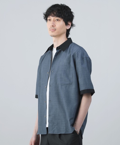 LIL VENDARS（リルヴェンダース）の「Buyer's Select/【ナノファイン加工/抗菌防臭】セットアップ対応ドライポリ半袖シャツ（シャツ/ブラウス・メンズ・アイボリー/ブラック/ブルーグレー/グレー/ネイビー・LL/L/M）」の4枚目の写真