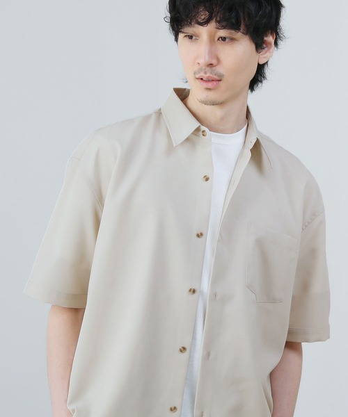 LIL VENDARS（リルヴェンダース）の「Buyer's Select/【ナノファイン加工/抗菌防臭】セットアップ対応ドライポリ半袖シャツ（シャツ/ブラウス・メンズ・アイボリー/ブラック/ブルーグレー/グレー/ネイビー・LL/L/M）」の17枚目の写真