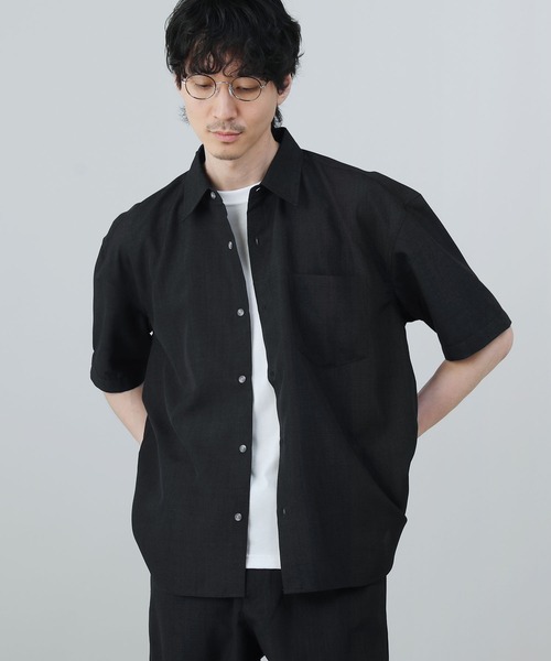 LIL VENDARS（リルヴェンダース）の「Buyer's Select/【ナノファイン加工/抗菌防臭】セットアップ対応ドライポリ半袖シャツ（シャツ/ブラウス・メンズ・アイボリー/ブラック/ブルーグレー/グレー/ネイビー・LL/L/M）」の20枚目の写真