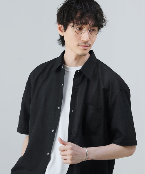 LIL VENDARS（リルヴェンダース）の「Buyer's Select/【ナノファイン加工/抗菌防臭】セットアップ対応ドライポリ半袖シャツ（シャツ/ブラウス・メンズ・アイボリー/ブラック/ブルーグレー/グレー/ネイビー・LL/L/M）」の21枚目の写真