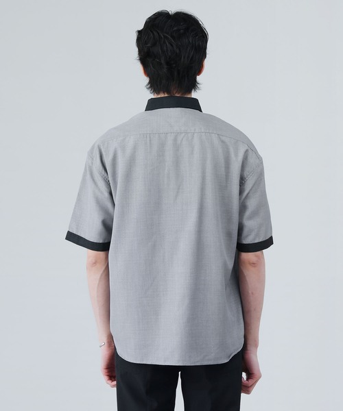 LIL VENDARS（リルヴェンダース）の「Buyer's Select/【ナノファイン加工/抗菌防臭】セットアップ対応ドライポリ半袖シャツ（シャツ/ブラウス・メンズ・アイボリー/ブラック/ブルーグレー/グレー/ネイビー・LL/L/M）」の15枚目の写真