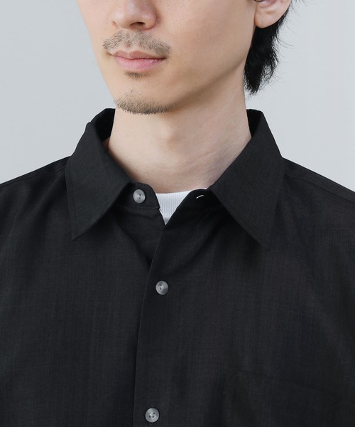 LIL VENDARS（リルヴェンダース）の「Buyer's Select/【ナノファイン加工/抗菌防臭】セットアップ対応ドライポリ半袖シャツ（シャツ/ブラウス・メンズ・アイボリー/ブラック/ブルーグレー/グレー/ネイビー・LL/L/M）」の6枚目の写真