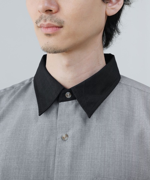 LIL VENDARS（リルヴェンダース）の「Buyer's Select/【ナノファイン加工/抗菌防臭】セットアップ対応ドライポリ半袖シャツ（シャツ/ブラウス・メンズ・アイボリー/ブラック/ブルーグレー/グレー/ネイビー・LL/L/M）」の7枚目の写真