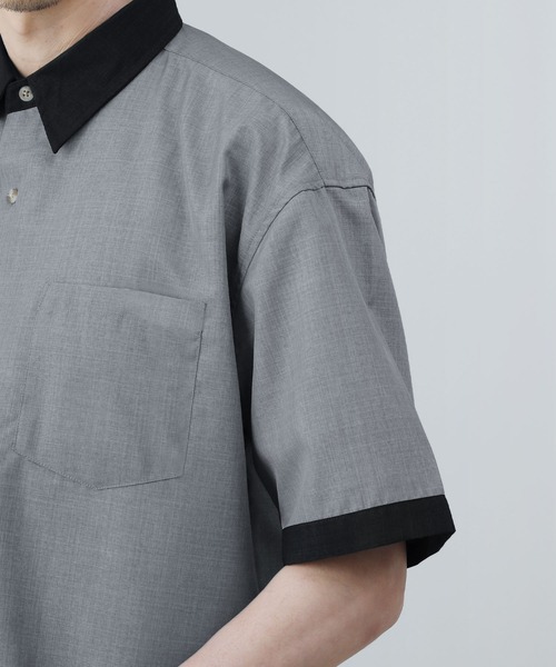 LIL VENDARS（リルヴェンダース）の「Buyer's Select/【ナノファイン加工/抗菌防臭】セットアップ対応ドライポリ半袖シャツ（シャツ/ブラウス・メンズ・アイボリー/ブラック/ブルーグレー/グレー/ネイビー・LL/L/M）」の9枚目の写真