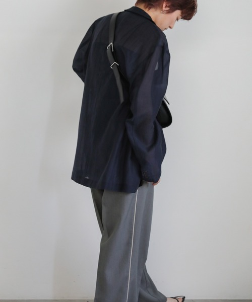 select MOCA（セレクトモカ）の「パイピングサイドラインスラックス（スラックス・レディース・ブラック/グレー・LARGE/MEDIUM）」の14枚目の写真