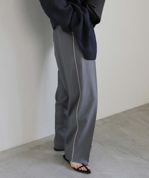 select MOCA（セレクトモカ）の「パイピングサイドラインスラックス（スラックス・レディース・ブラック/グレー・LARGE/MEDIUM）」の20枚目の写真