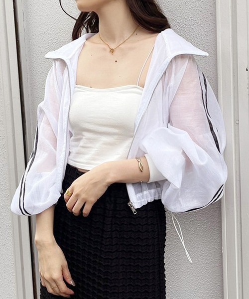 one after another NICE CLAUP(ワンアフターアナザーナイスクラップ)の「サイドラインショートブルゾン【WEB限定商品】(ブルゾン・レディース・ブラック/オフホワイト/アイボリー・FREE)」の17枚目の写真