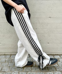 サイドリボン ラインワイドスウェットパンツ