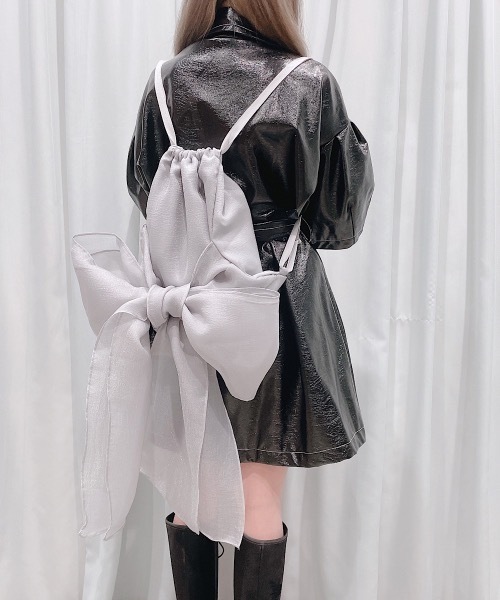 lilLilly（リルリリー）の「オーガンジーリボンリュック（バックパック/リュック・レディース・ピンク/ブラック/ブルー/ホワイト・FREE）」の4枚目の写真
