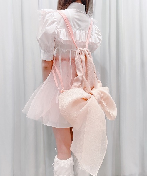 lilLilly（リルリリー）の「オーガンジーリボンリュック（バック