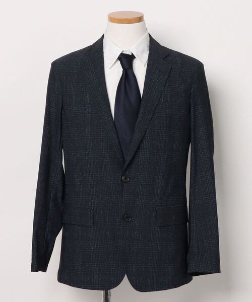 TAKA-Q(タカキュー)の「タカキュー TechCool 2ボタンジャケット チェック紺(セットアップ可能)(スーツジャケット・メンズ・ネイビー・MEDIUM/LARGE/X-LARGE/3L/S)」の10枚目の写真