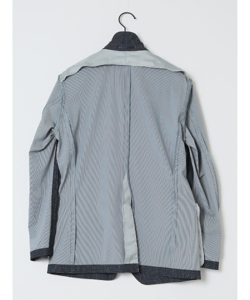 TAKA-Q(タカキュー)の「タカキュー TechCool 2ボタンジャケット チェック紺(セットアップ可能)(スーツジャケット・メンズ・ネイビー・MEDIUM/LARGE/X-LARGE/3L/S)」の12枚目の写真