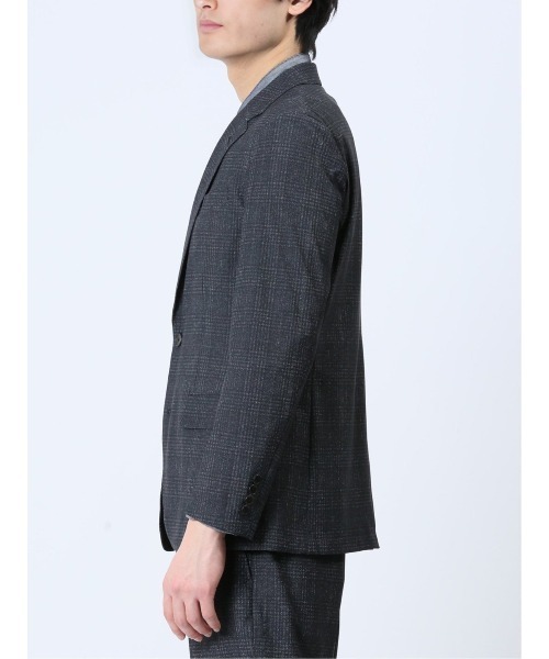 TAKA-Q(タカキュー)の「タカキュー TechCool 2ボタンジャケット チェック紺(セットアップ可能)(スーツジャケット・メンズ・ネイビー・MEDIUM/LARGE/X-LARGE/3L/S)」の15枚目の写真