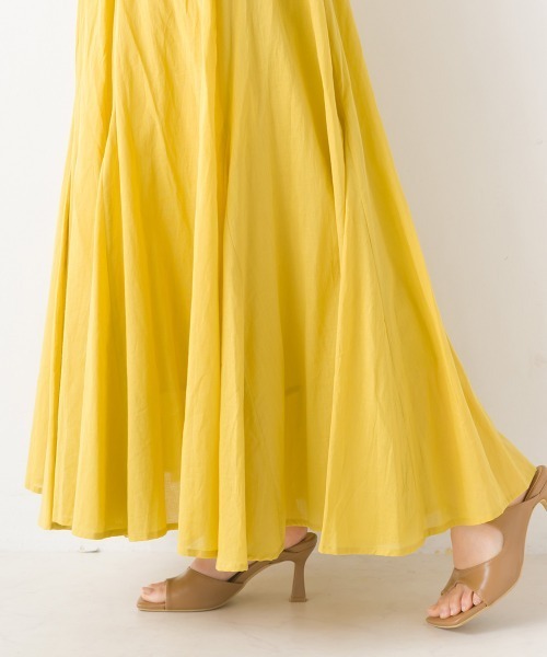 OMNES（オムネス）の「コットンボイルフレアロングスカート（スカート・レディース・マスタード/ブラウン/グリーン/ピンク/ブラック/ブルー/グリーン系その他/ベージュ/ブルー系その他/ブラウン系その他・FREE）」の14枚目の写真