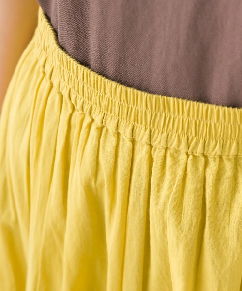 OMNES（オムネス）の「コットンボイルフレアロングスカート（スカート・レディース・マスタード/ブラウン/グリーン/ピンク/ブラック/ブルー/グリーン系その他/ベージュ/ブルー系その他/ブラウン系その他・FREE）」の15枚目の写真