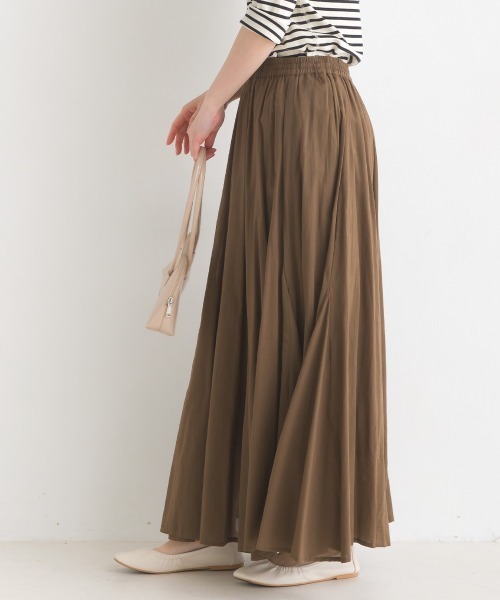 OMNES（オムネス）の「コットンボイルフレアロングスカート（スカート・レディース・マスタード/ブラウン/グリーン/ピンク/ブラック/ブルー/グリーン系その他/ベージュ/ブルー系その他/ブラウン系その他・FREE）」の22枚目の写真