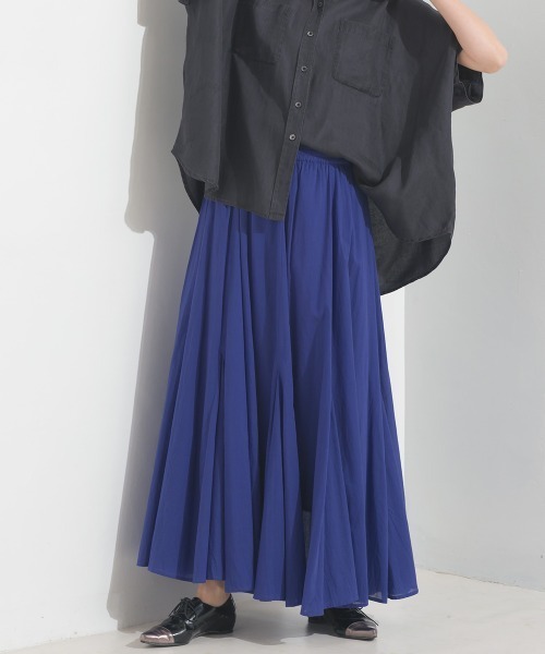 セール】コットンボイルフレアロングスカート（スカート