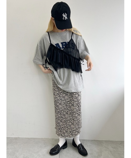 WC（ダブル シー）の「チュールアシメフリルビスチェ（キャミソール・レディース・アイボリー/ブラック・FREE）」の16枚目の写真