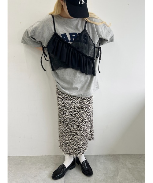 WC（ダブル シー）の「チュールアシメフリルビスチェ（キャミソール・レディース・アイボリー/ブラック・FREE）」の17枚目の写真