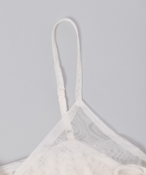 WC（ダブル シー）の「チュールアシメフリルビスチェ（キャミソール・レディース・アイボリー/ブラック・FREE）」の21枚目の写真