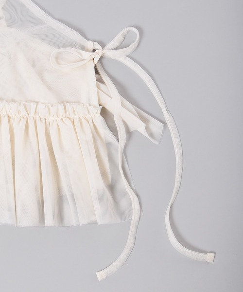 WC（ダブル シー）の「チュールアシメフリルビスチェ（キャミソール・レディース・アイボリー/ブラック・FREE）」の22枚目の写真